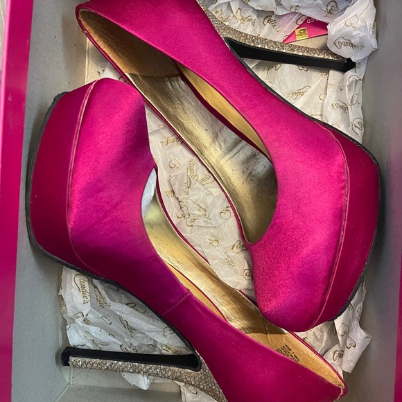 Candie’s pink sparkly heels size 7 - Picture 4 of 13